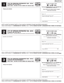 Fillable City Of Oregon Estimated Tax Form - 2015 Printable pdf