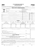 Form P1065 - City Of Portland Income Tax Partnership Return - 2001