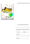 Driver License Party Invitation Template