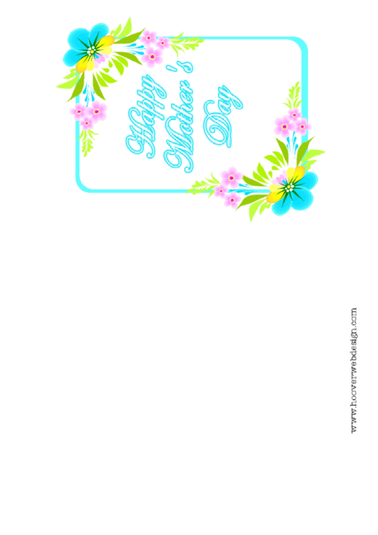 Happy Mothers Day Card Template Printable pdf