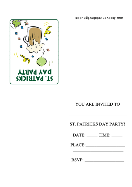 Saint Patrick's Day Party Invitation Template
