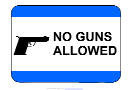 No Guns Allowed Sign Template