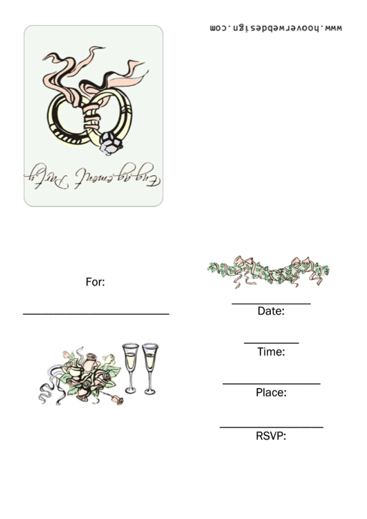 Engagement Party Invitation Template Printable pdf