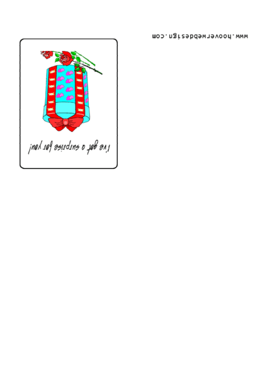 Got A Present For You - Greeting Card Template Printable pdf