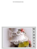 Pink Roses - Cake Wedding Invitation Template