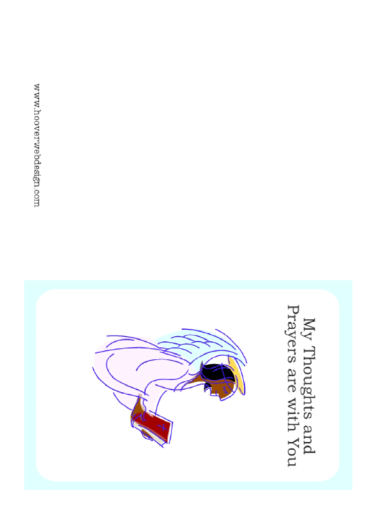 My Thought And Prayers Are With You - Card Template Printable pdf