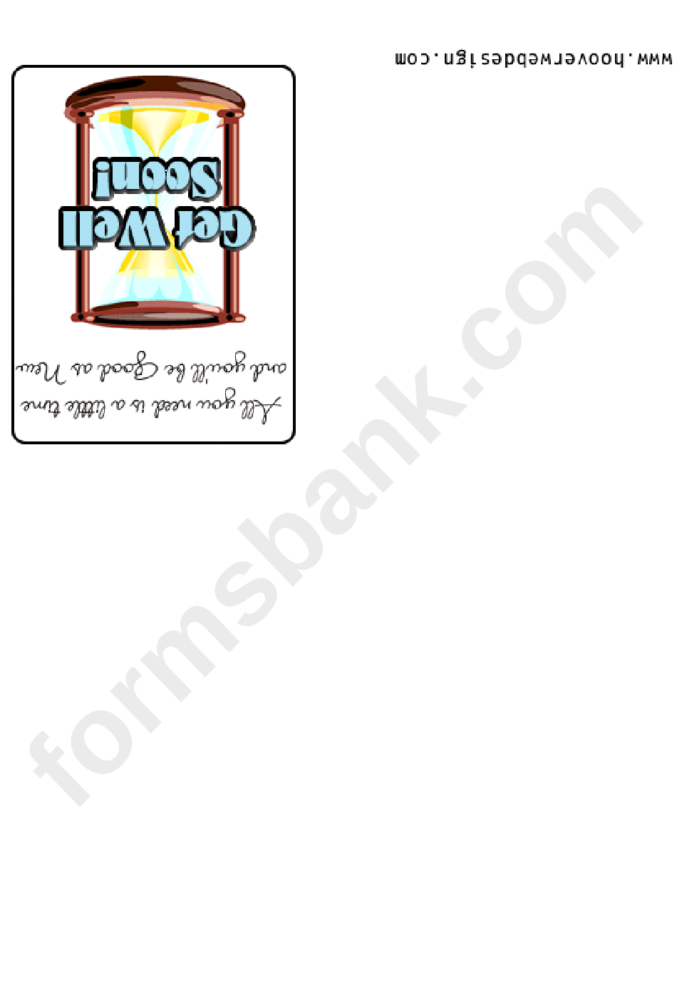 Get Well Good As New - Greeting Card Template