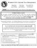 Tax Form Instructions And Filing Information - 2006