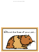 Sorry For Your Loss - Pet Sympathy Card Template