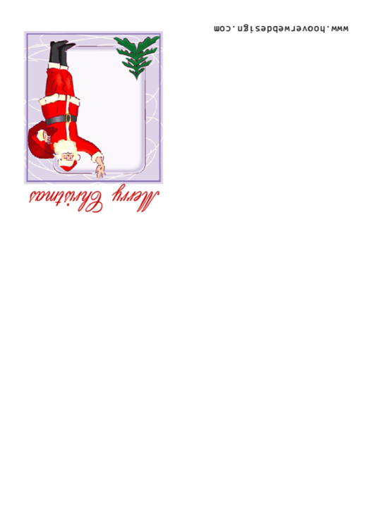 Merry Christmas Card Template Printable pdf