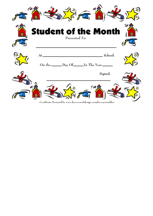Student Of The Month Funny Award Certificate Template Printable pdf