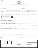 Form Pet 357 - Governmental Sales Claim For Refund - Tennessee Department Of Revenue - 2016