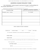 Address Change Request Form - Maryland Department Of Assessments & Taxation