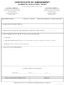 Certificate Of Amendment Domestic Statutory Trust - Connecticut Secretary Of The State