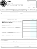 Form 211-22 - Application For Refund - 2009