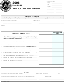 Form 211-22 - Application For Refund - 2006