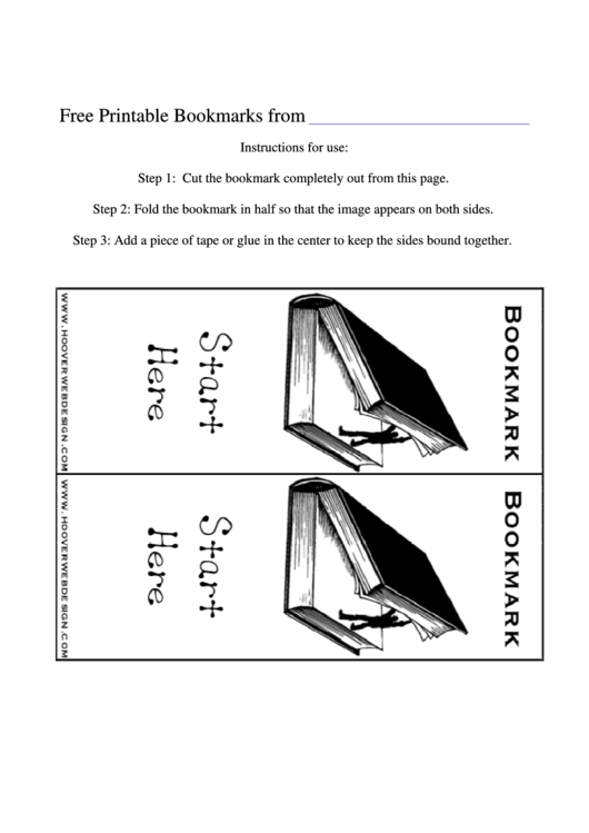 Bookmark Template Printable pdf