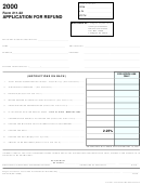 Form 211-22 - Application For Refund - 2000