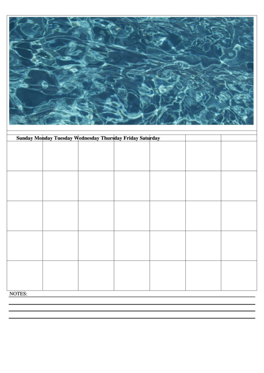 Sea Weekly Planner Template Printable pdf
