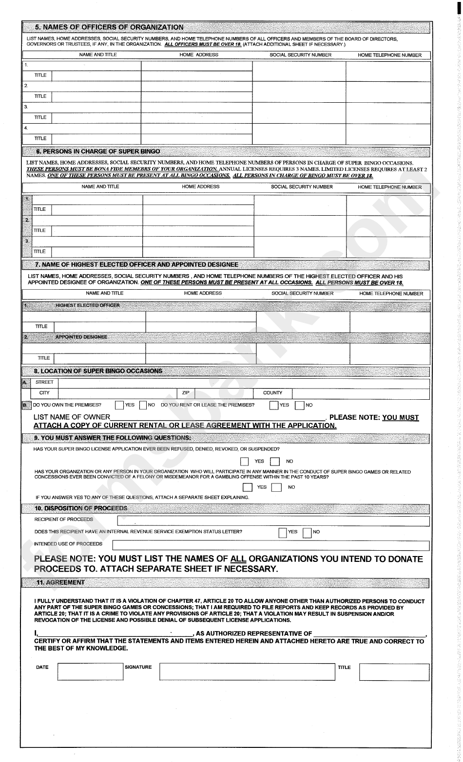 Form Wv/supb-1 - Application For Annual Super Bingo License