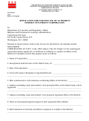Application For Certificate Of Authority Foreign Non-profit Corporation - Government Of The District Of Columbia