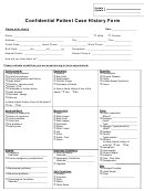 Confidential Patient Case History Form