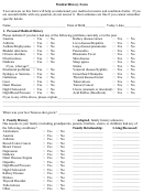 Medical History Form Printable pdf