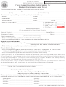 Form Sa-1 - Parent/legal Guardian Authorization For Student Participation And Travel 2009