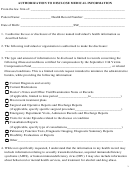 Authorization To Disclose Medical Information Form