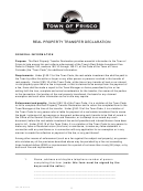 Form Tof.twr.00215 - Real Property Transfer Declaration
