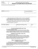 Form 2270 - Demand To Exibit Books And Records Form - Department Of The Treasury