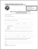 Cie Form 113 - Application For Religious Institution Letter Of Exemption - Florida Department Of Education