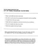 City Of Pueblo Sales/use Tax Returns Instructions