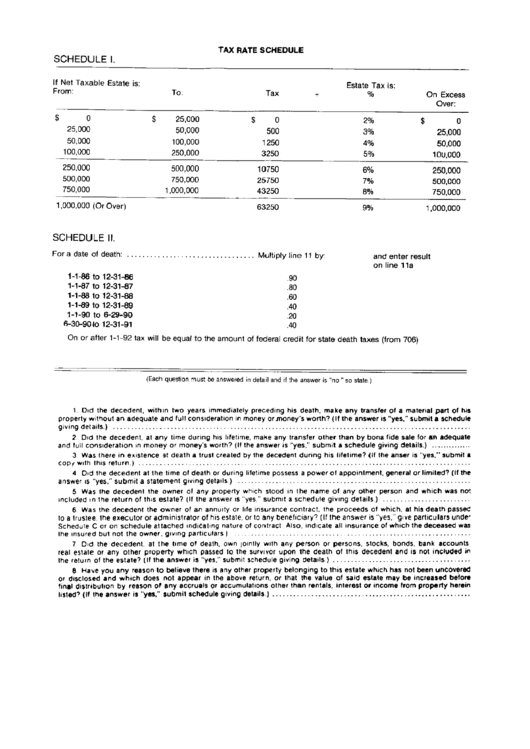 Instructions For Thode Island Estate Tax Return Form Ri-706 Printable pdf