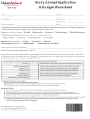 Study Abroad Application And Budget Worksheet