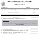 Clean Fuel Infrastructure Development Worksheet For Tax Year 2007
