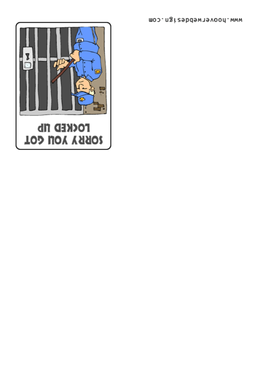Sorry You Got Locked Up - Apology Card Template Printable pdf