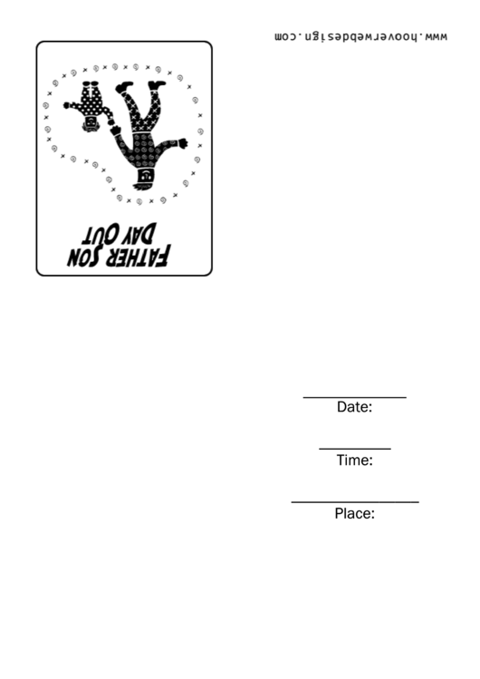 Father-Son Day Out Card Template Printable pdf