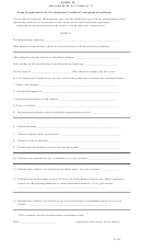 Form 28 - Application For 