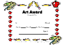Art Award Certificate Template
