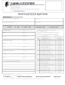 Mechanical Permit Application Mechanical Form