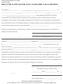 Form K-wc 105 - Employer's Application Oath To Become A Self-insurer Form - Kansas Department Of Labor
