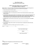 Form L-14 - Application For Certificate Of Withdrawal Of Limited Liability Company