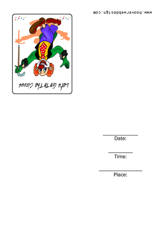 Circus Invitation Template Printable pdf