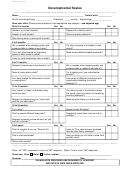 Developmental Scales Template Printable pdf