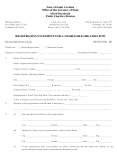 Registration Statement For A Charitable Organization Form - South Carolina Secretary Of State - 2005