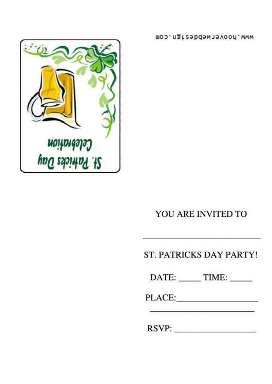 St. Patrick's Day Celebration Invitation Template