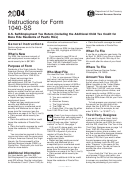 Instructions For Form 1040-ss - U.s. Self-employment Tax Return (including The Additional Child Tax Credit For Bona Fide Residents Of Puerto Rico) - Internal Revenue Service - 2004
