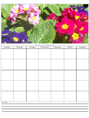 Floral Monthly Calendar Template