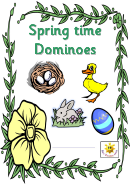 Spring Time Dominoes Easter Card Templates